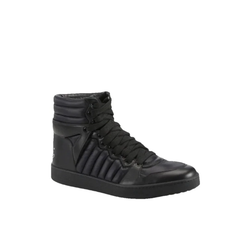 GUCCI Mens Hudson‎ Quilted High Top Sneakers Black - Sz 7/5